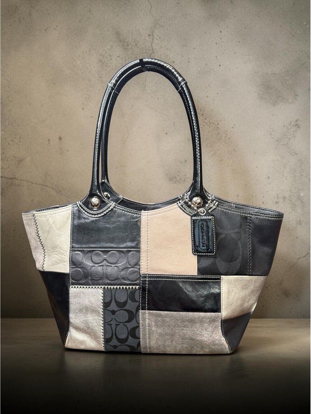 Coach Bleecker Signature Patchwork Tote F14045